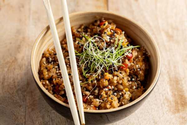 Hibachi rice with chicken