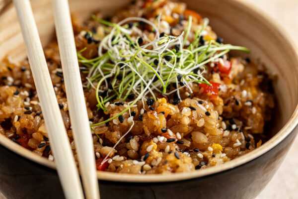 Hibachi rice with vegetables