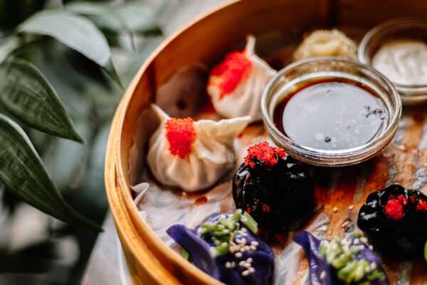 Dim sum with duck meat