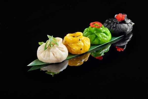 Dim sum with chicken meat and shrimps