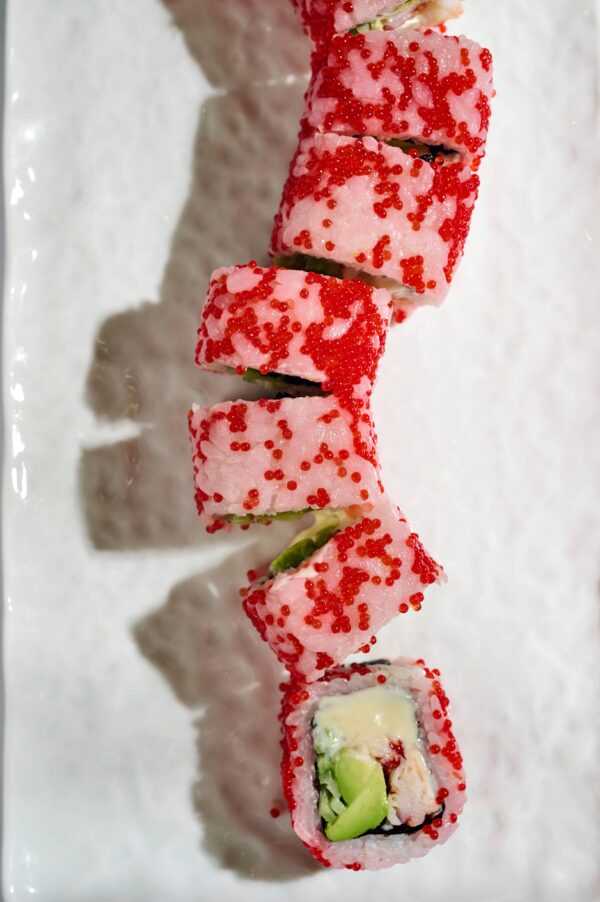 California roll with natural crab meat and shrimp